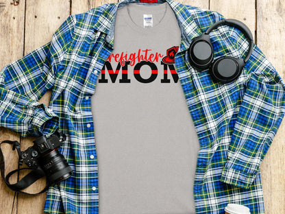 Fire Fighter Mom Tee - Shirt. Quality Gilden Tee Support a Firefighter - Creations Unlimited
