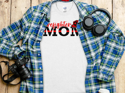 Fire Fighter Mom Tee - Shirt. Quality Gilden Tee Support a Firefighter - Creations Unlimited