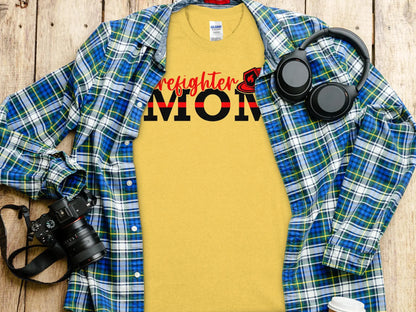 Fire Fighter Mom Tee - Shirt. Quality Gilden Tee Support a Firefighter - Creations Unlimited
