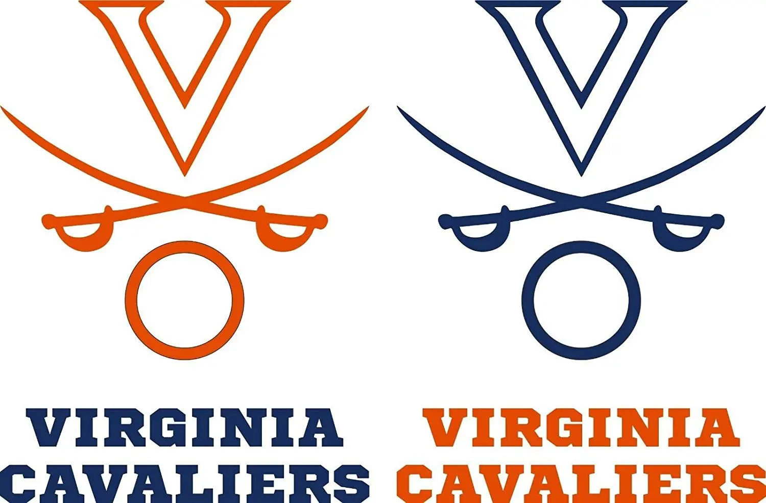 GStar Virginia Cavaliers Cornhole Decals - 6 Cornhole Decals with Circles - 2 Free Window Decals Creations Unlimited