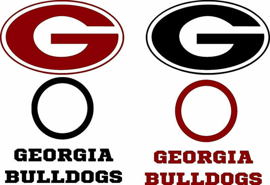 Georgia Bulldogs Cornhole Set of 6 Vinyl Decals - 2 Free Window Decals Oracal