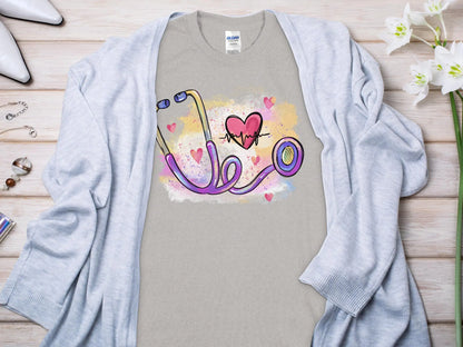 Heart Beat Nurse,Future Nurse Gift Idea, Nursing School Student Grad, RN LPN, Nurse Life, Funny Nurse Quality Gilden Tee - Creations Unlimited