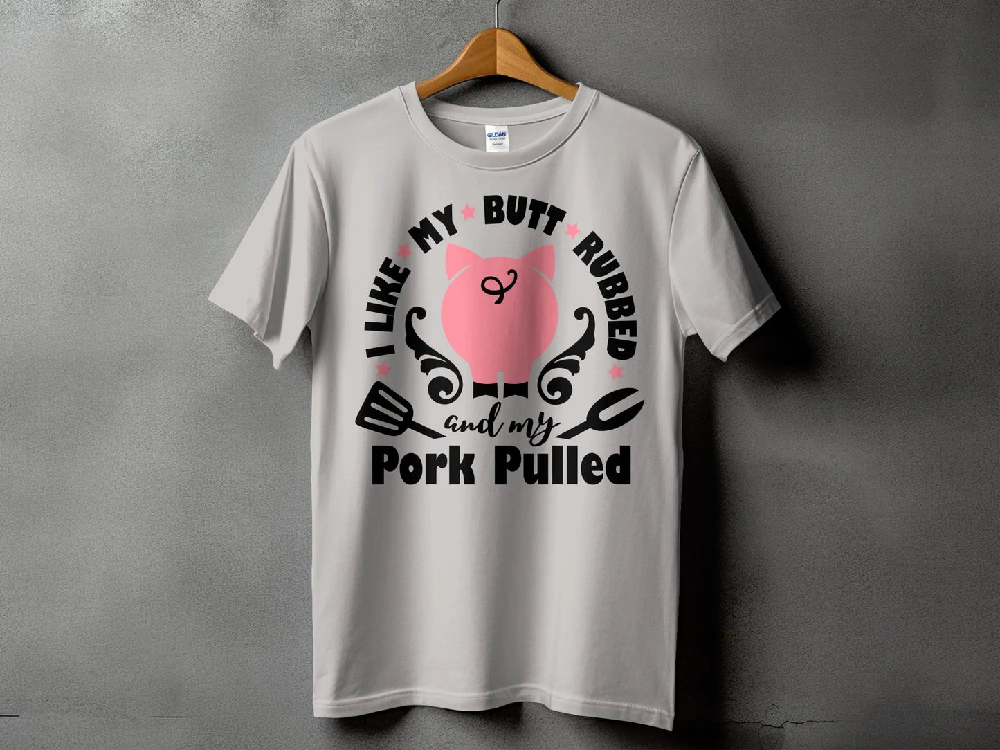 I Like My Butt Rubbed high-quality BBQ outdoor cooking tee-shirt - Creations Unlimited