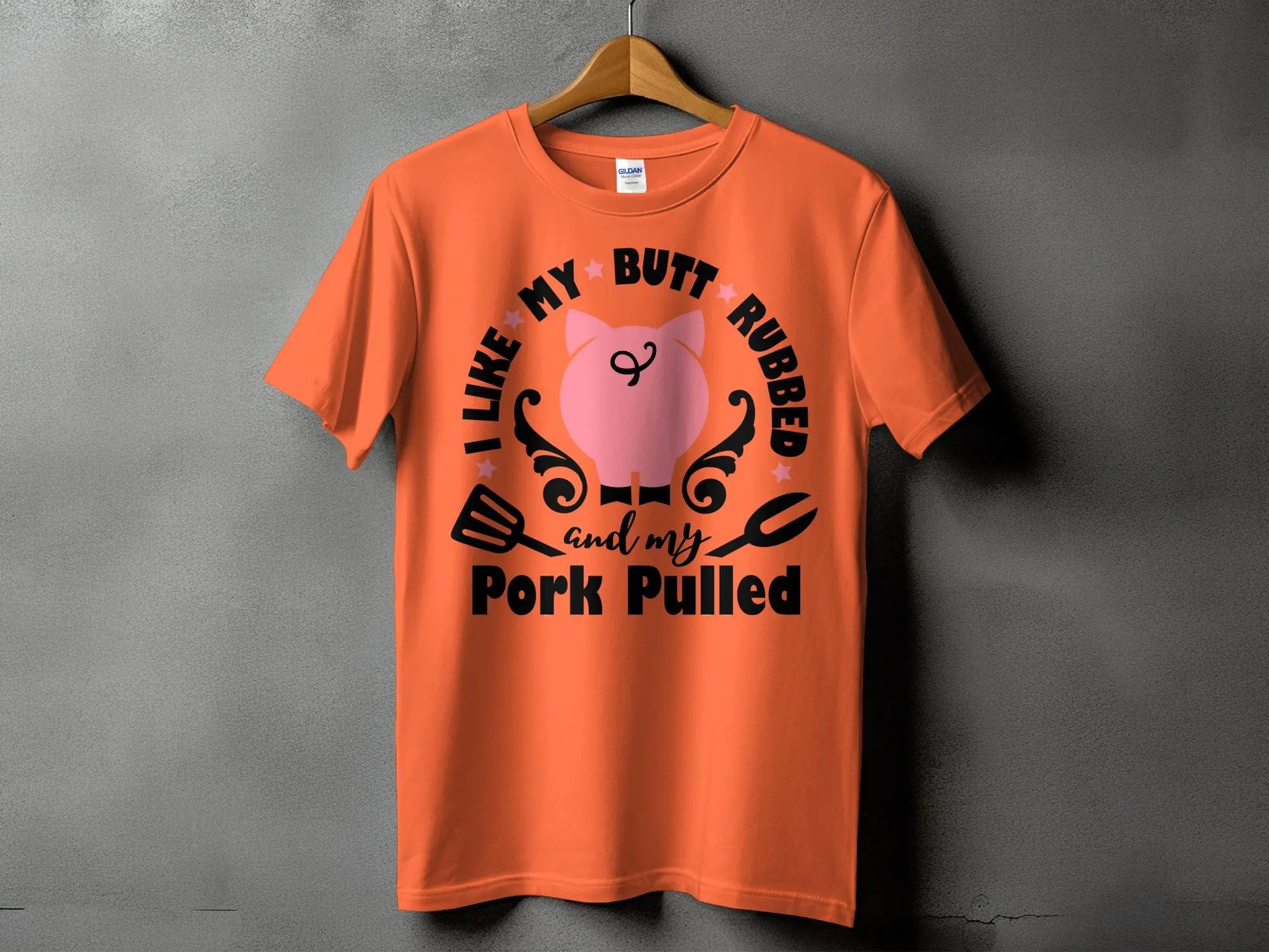 I Like My Butt Rubbed high-quality BBQ outdoor cooking tee-shirt - Creations Unlimited