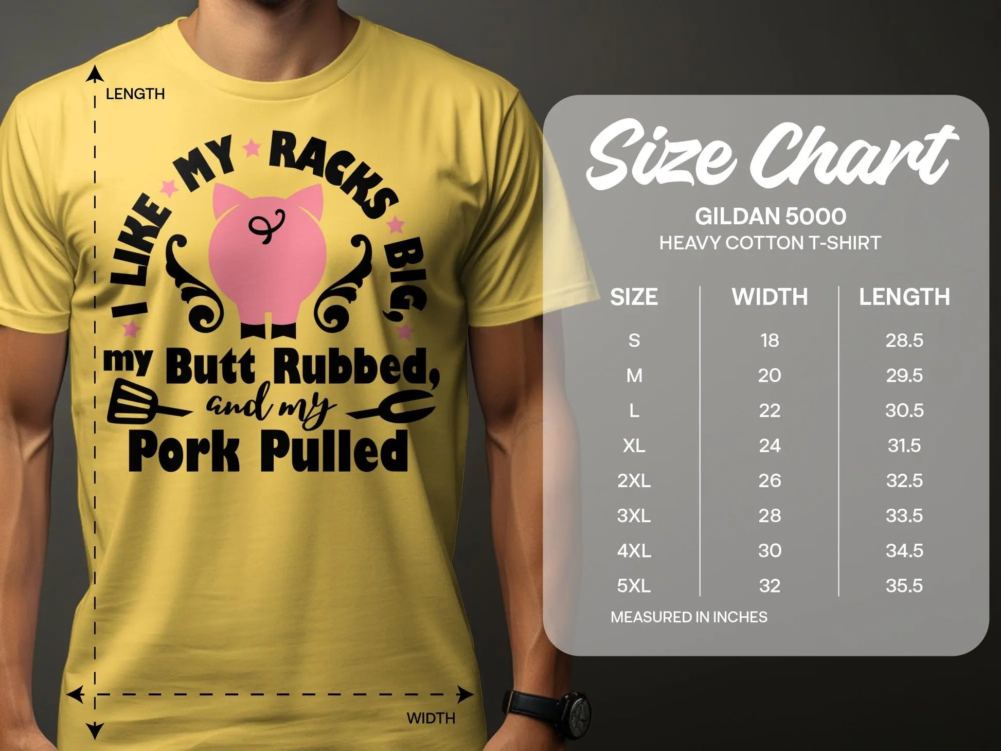 I Like My Racks Big high-quality BBQ outdoor cooking tee-shirt - Creations Unlimited