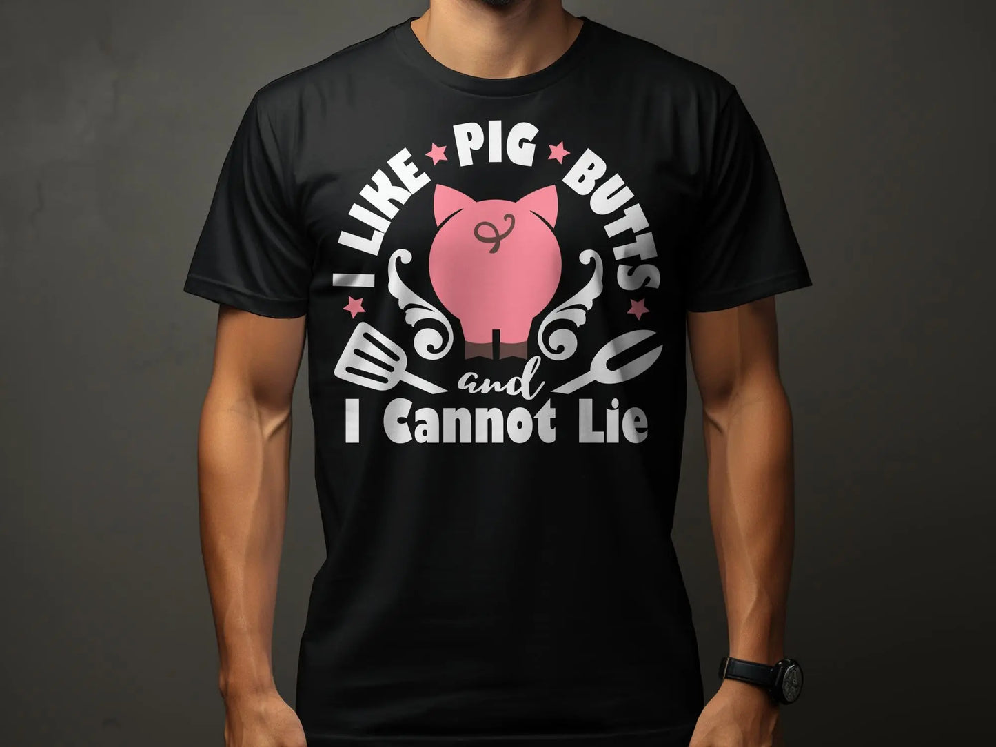 I Like Pig Butts high-quality BBQ outdoor cooking tee-shirt - Creations Unlimited