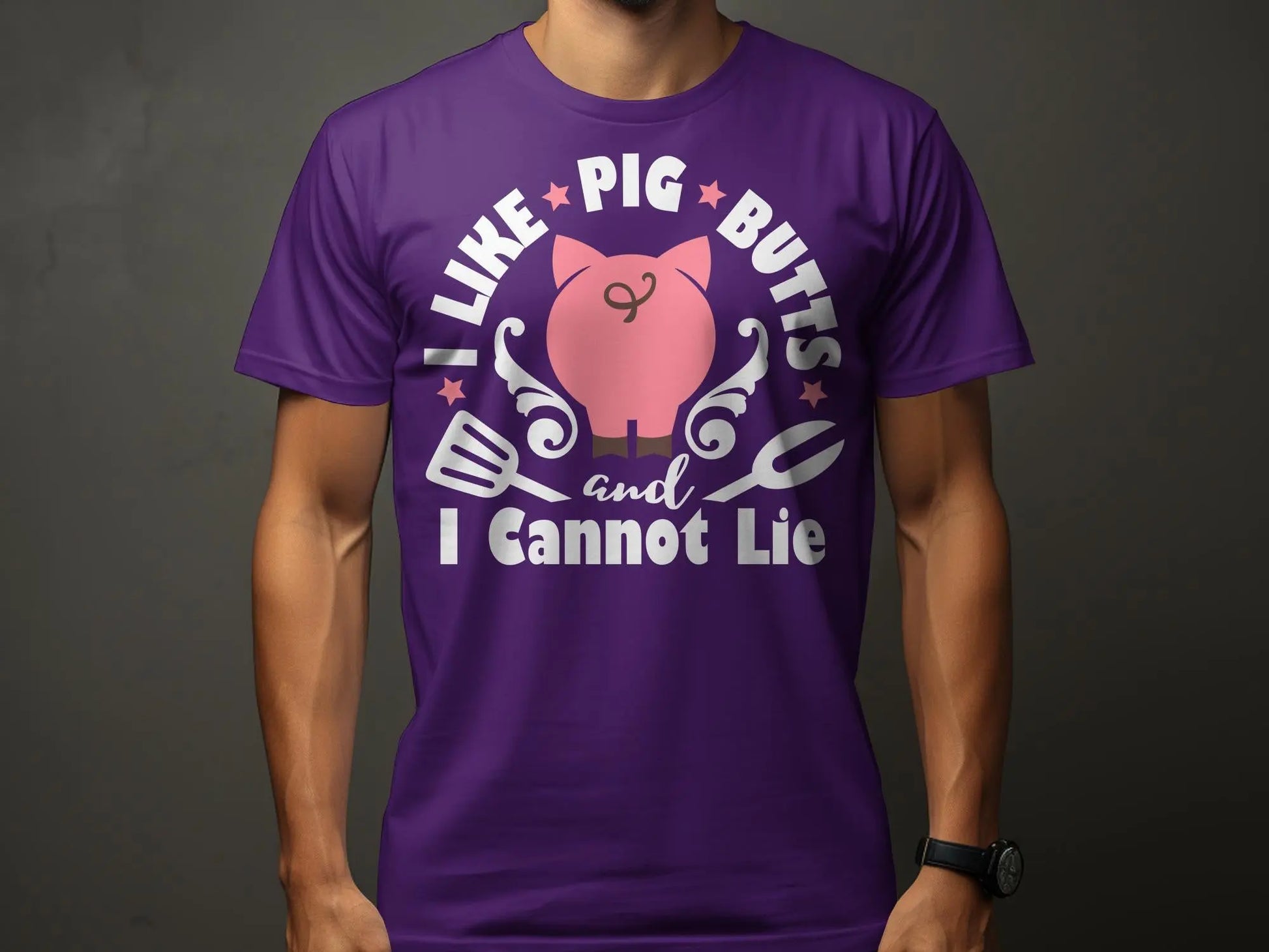 I Like Pig Butts high-quality BBQ outdoor cooking tee-shirt - Creations Unlimited