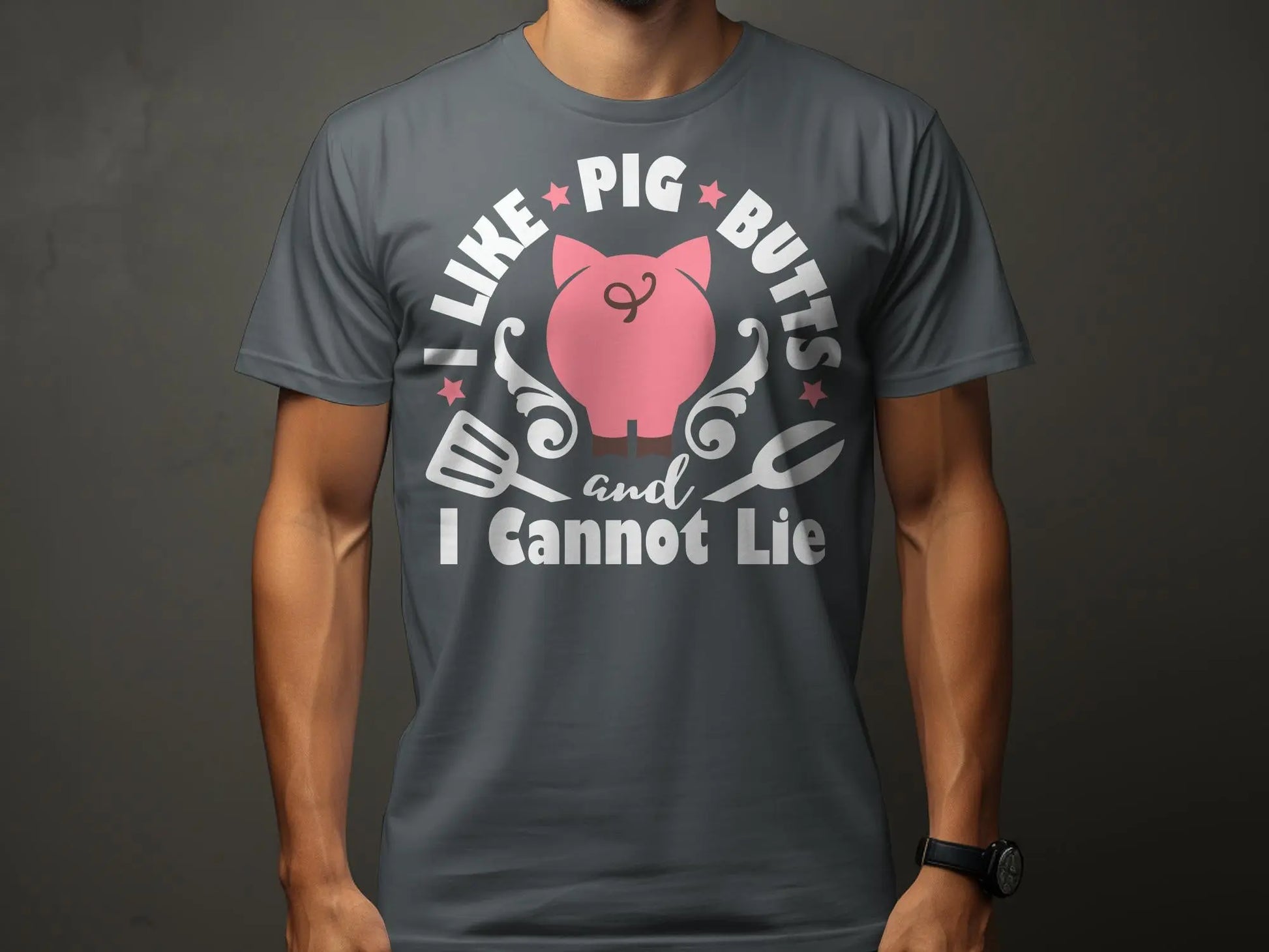 I Like Pig Butts high-quality BBQ outdoor cooking tee-shirt - Creations Unlimited