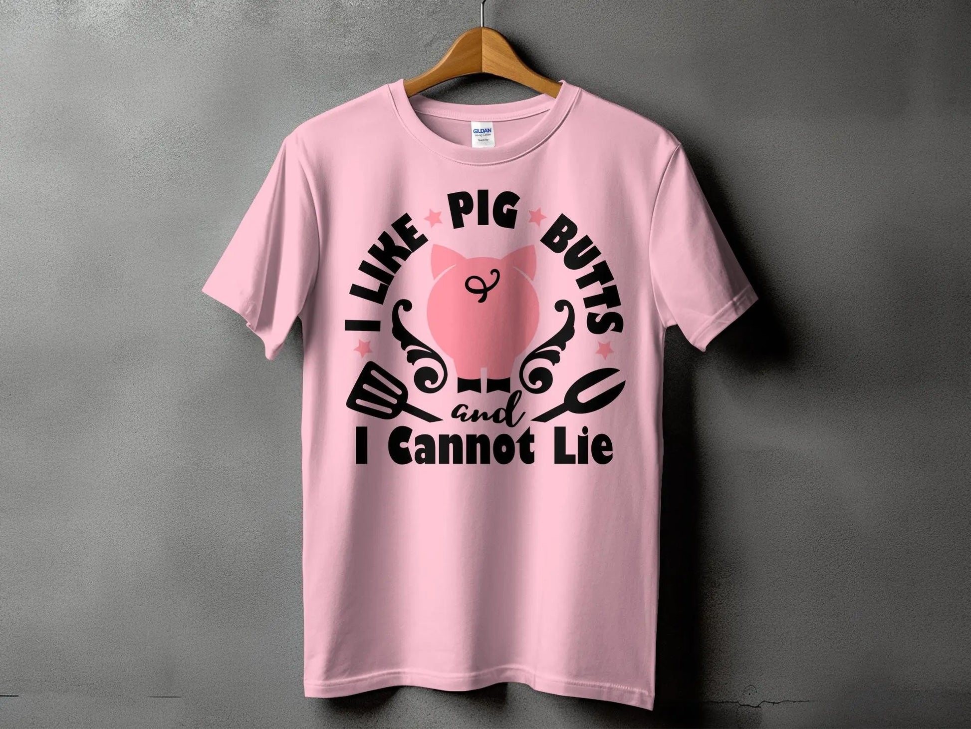 I Like Pig Butts high-quality BBQ outdoor cooking tee-shirt - Creations Unlimited