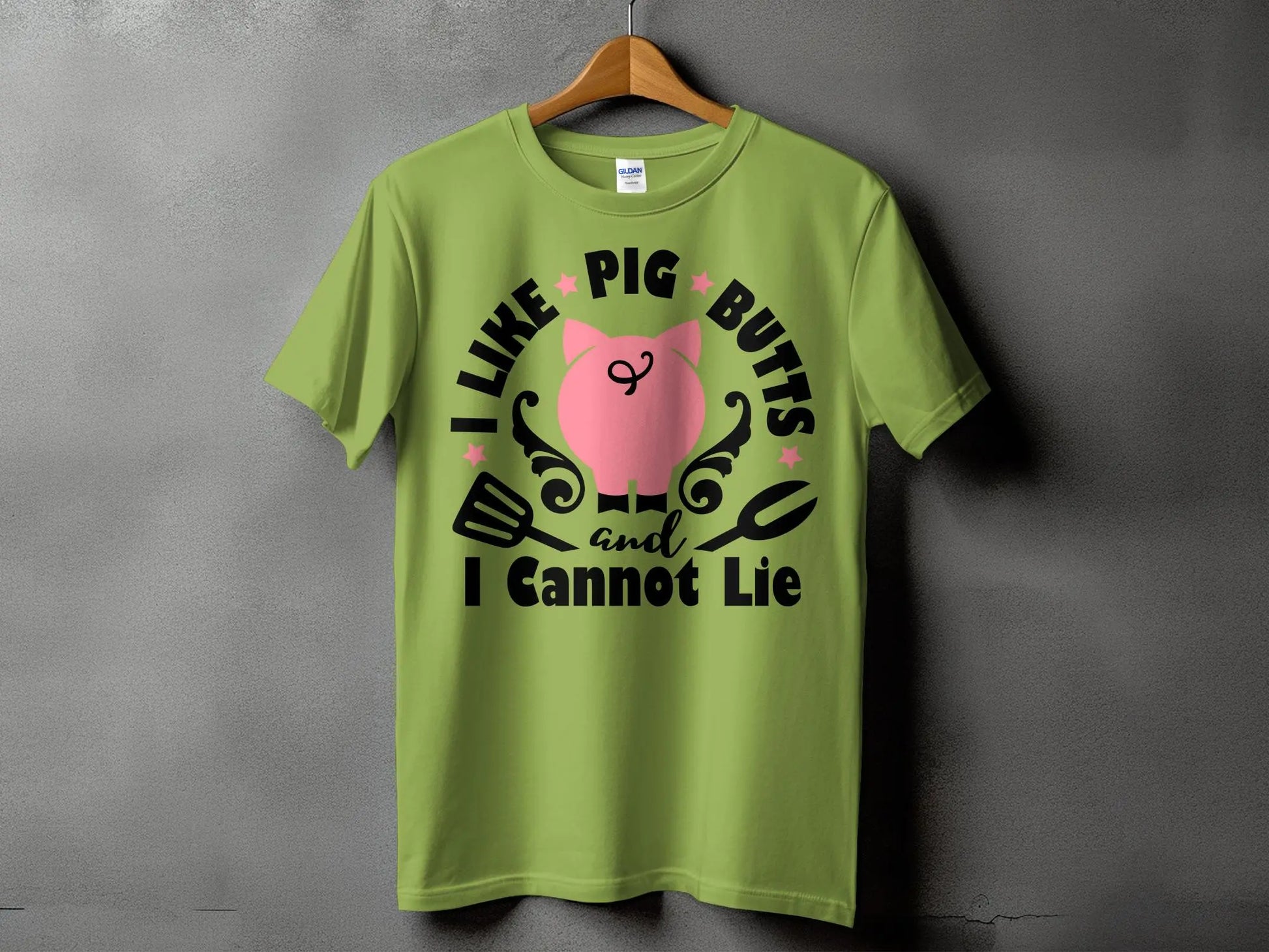I Like Pig Butts high-quality BBQ outdoor cooking tee-shirt - Creations Unlimited