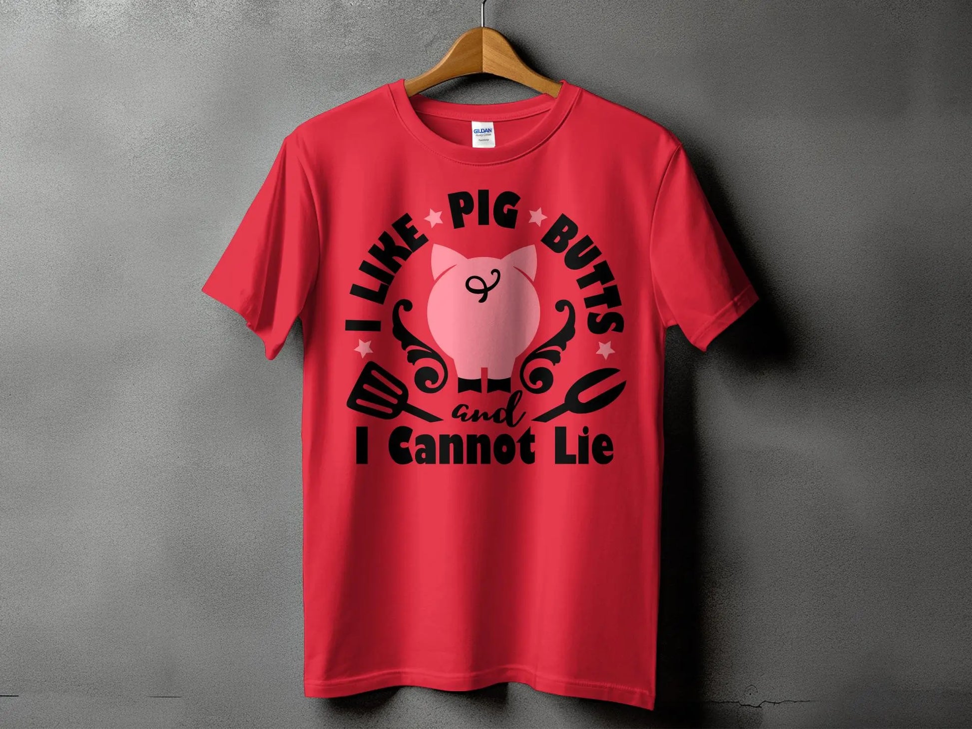 I Like Pig Butts high-quality BBQ outdoor cooking tee-shirt - Creations Unlimited
