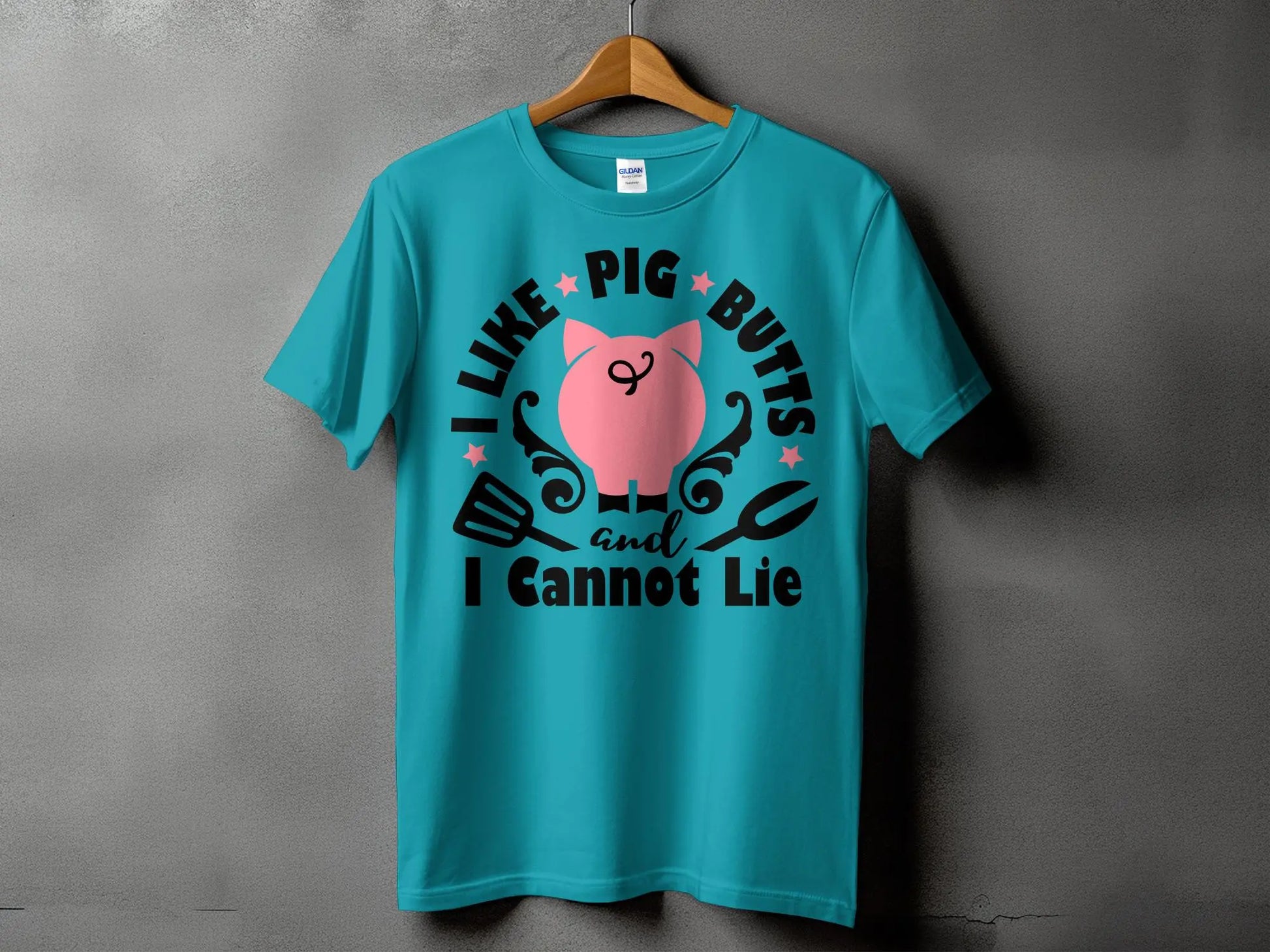 I Like Pig Butts high-quality BBQ outdoor cooking tee-shirt - Creations Unlimited