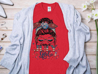 July Girl Birthday T- Makes a Great Gift Quality T- All Sizes and Colors Quality Gilden Tee - Creations Unlimited