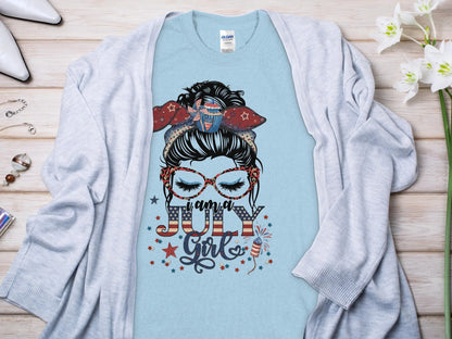 July Girl Birthday T- Makes a Great Gift Quality T- All Sizes and Colors Quality Gilden Tee - Creations Unlimited