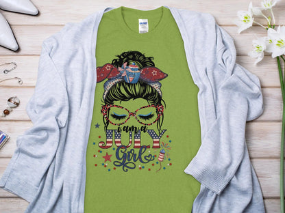 July Girl Birthday T- Makes a Great Gift Quality T- All Sizes and Colors Quality Gilden Tee - Creations Unlimited