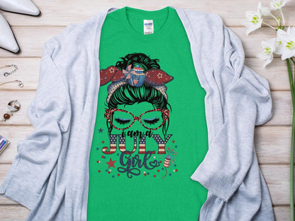 July Girl Birthday T- Makes a Great Gift Quality T- All Sizes and Colors Quality Gilden Tee - Creations Unlimited