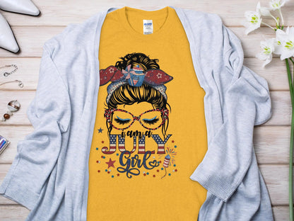July Girl Birthday T- Makes a Great Gift Quality T- All Sizes and Colors Quality Gilden Tee - Creations Unlimited
