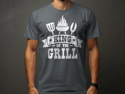 King of the Grill high-quality BBQ outdoor cooking tee-shirt - Creations Unlimited