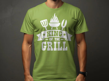 King of the Grill high-quality BBQ outdoor cooking tee-shirt - Creations Unlimited