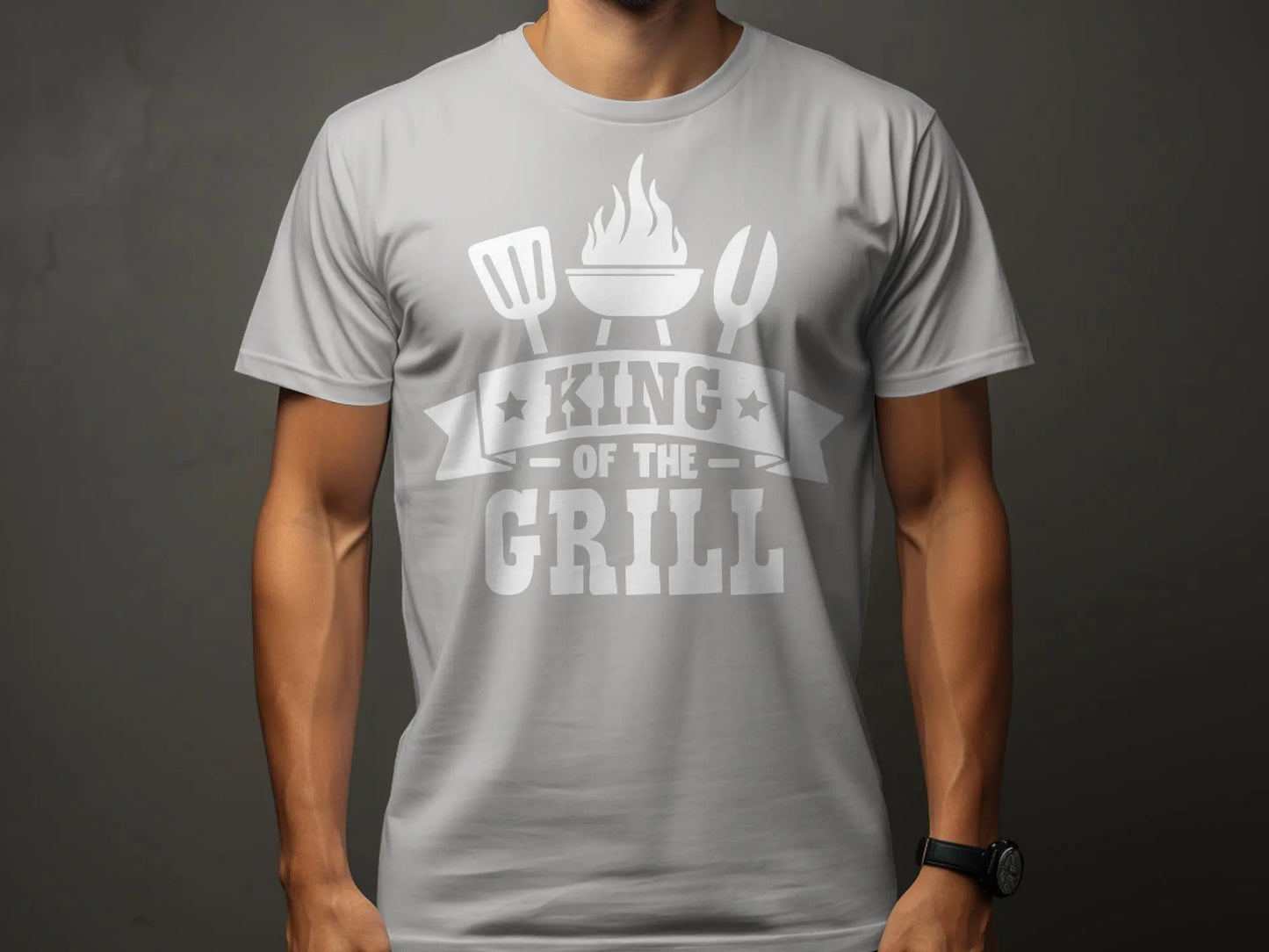King of the Grill high-quality BBQ outdoor cooking tee-shirt - Creations Unlimited