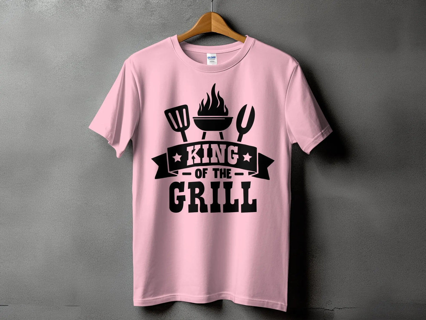 King of the Grill high-quality BBQ outdoor cooking tee-shirt - Creations Unlimited