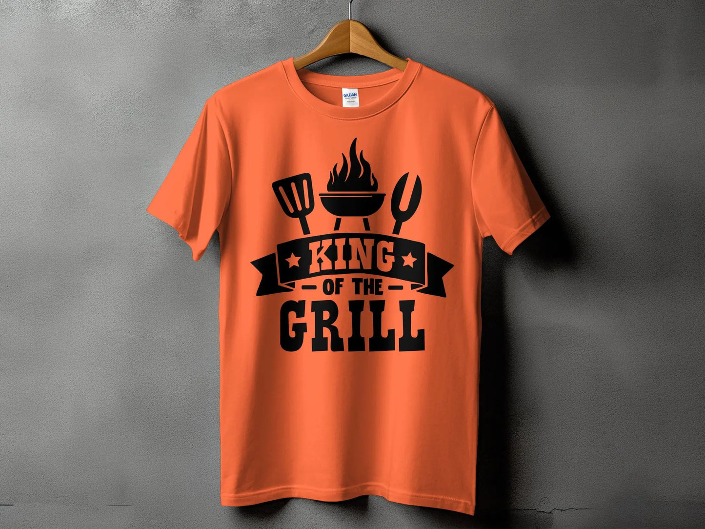 King of the Grill high-quality BBQ outdoor cooking tee-shirt - Creations Unlimited