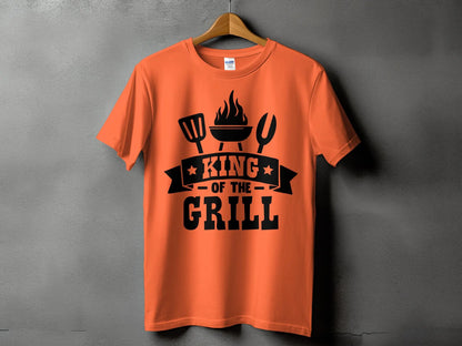 King of the Grill high-quality BBQ outdoor cooking tee-shirt - Creations Unlimited