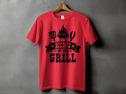 King of the Grill high-quality BBQ outdoor cooking tee-shirt - Creations Unlimited