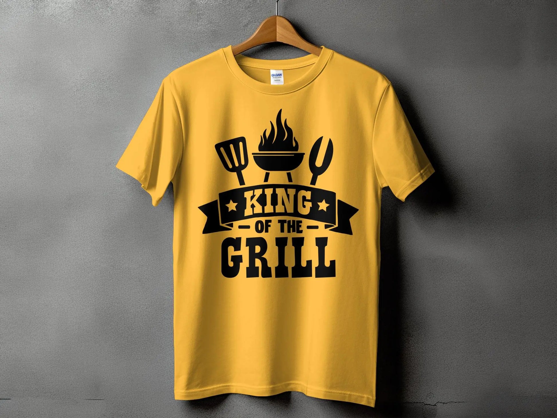 King of the Grill high-quality BBQ outdoor cooking tee-shirt - Creations Unlimited