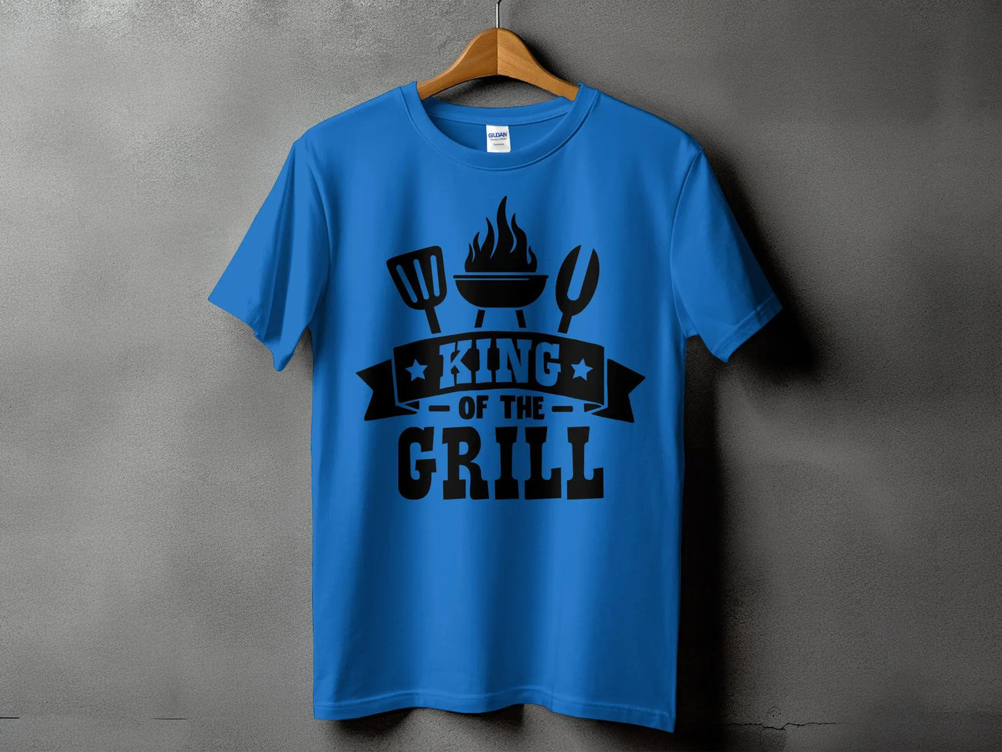 King of the Grill high-quality BBQ outdoor cooking tee-shirt - Creations Unlimited