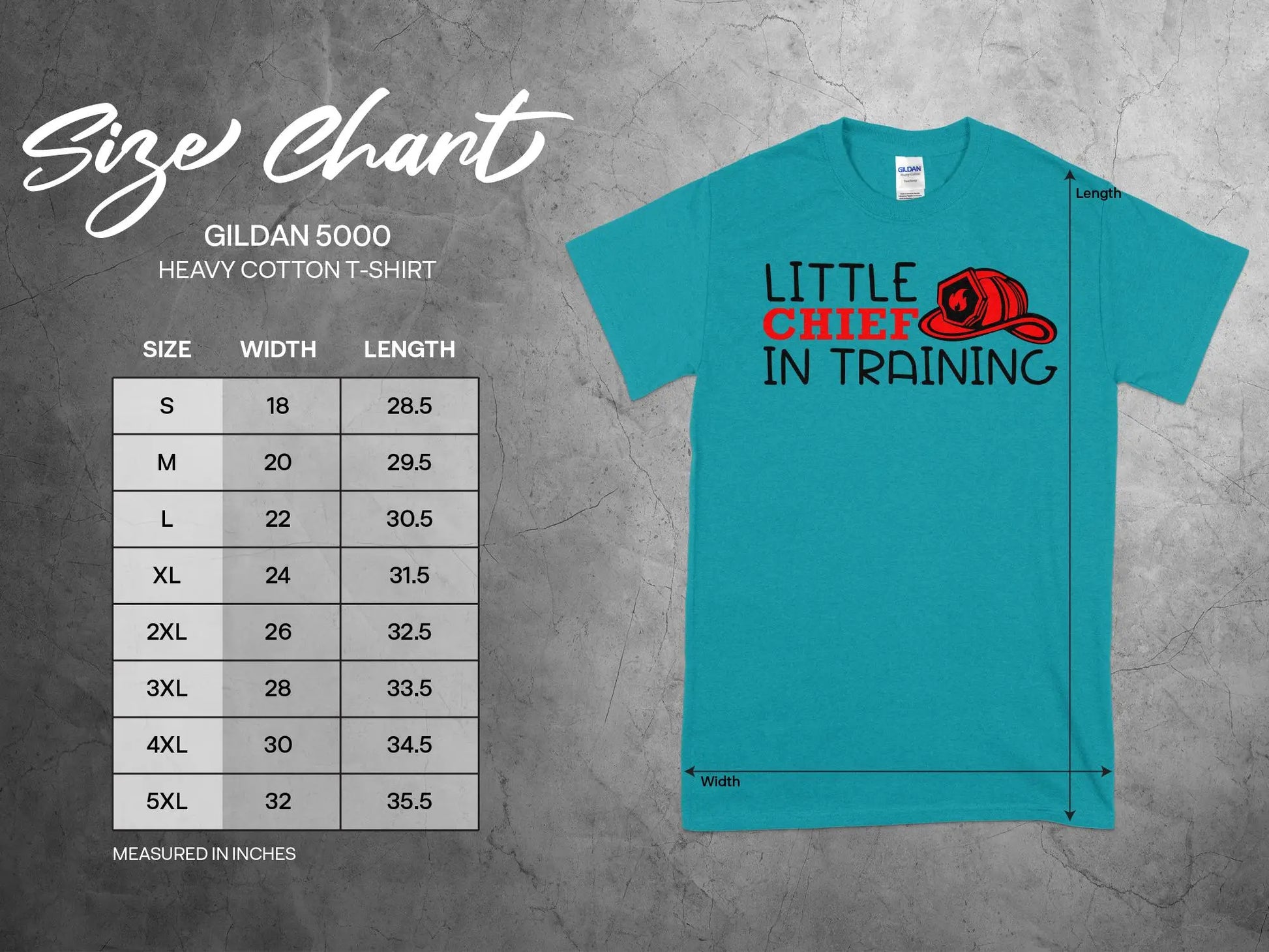 Little Chief in Training Fire Fighter Tee - Shirt Quality Gilden Tee. Support Your Firefighters. - Creations Unlimited