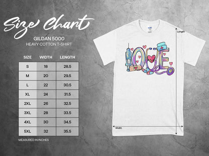 Love Nurse, New Future Nurse Gift Idea, Nursing School Student Grad, RN LPN, Nurse Life, Funny Nurse Quality Gilden Tee. Support Your Nurses. - Creations Unlimited