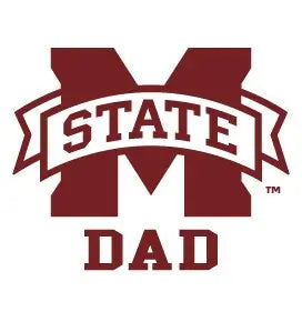 MISSISSIPPI STATE BULLDOGS DAD Vinyl Decal Car Truck MSU Sticker WAHALAA