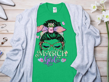 March Girl Birthday T- Makes a Great Gift Quality T- All Sizes and Colors Quality Gilden Tee - Creations Unlimited