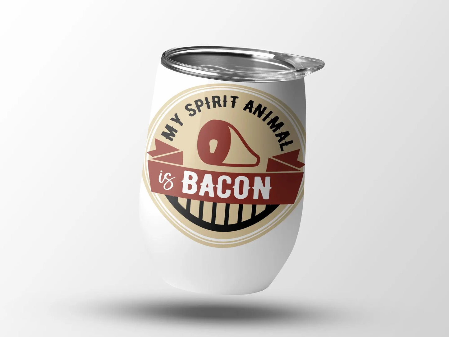 My Animal Spirt Funny Apparel BBQ Wear Great for Your BBQ Cookouts 12 0z Wine Tumbler - Creations Unlimited
