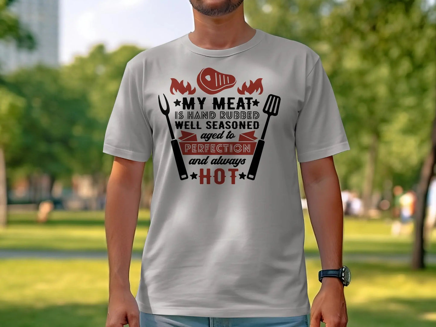 My Meat Funny Apparel Tee Shirt BBQ Wear Great for Your BBQ Cookouts - Creations Unlimited