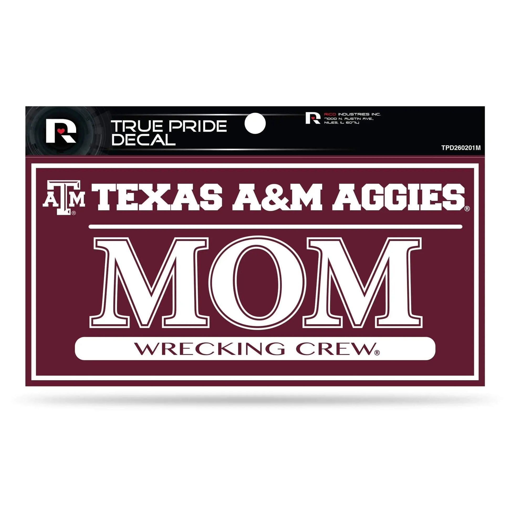 NCAA Rico Industries True Pride Family Member Decal, 4 x 6-inches, Texas A&M Aggies Rico Industries