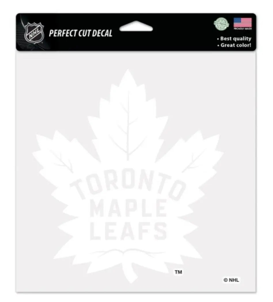 NHL Toronto Maple Leafs 8x8 Perfect Cut White Decal WinCraft