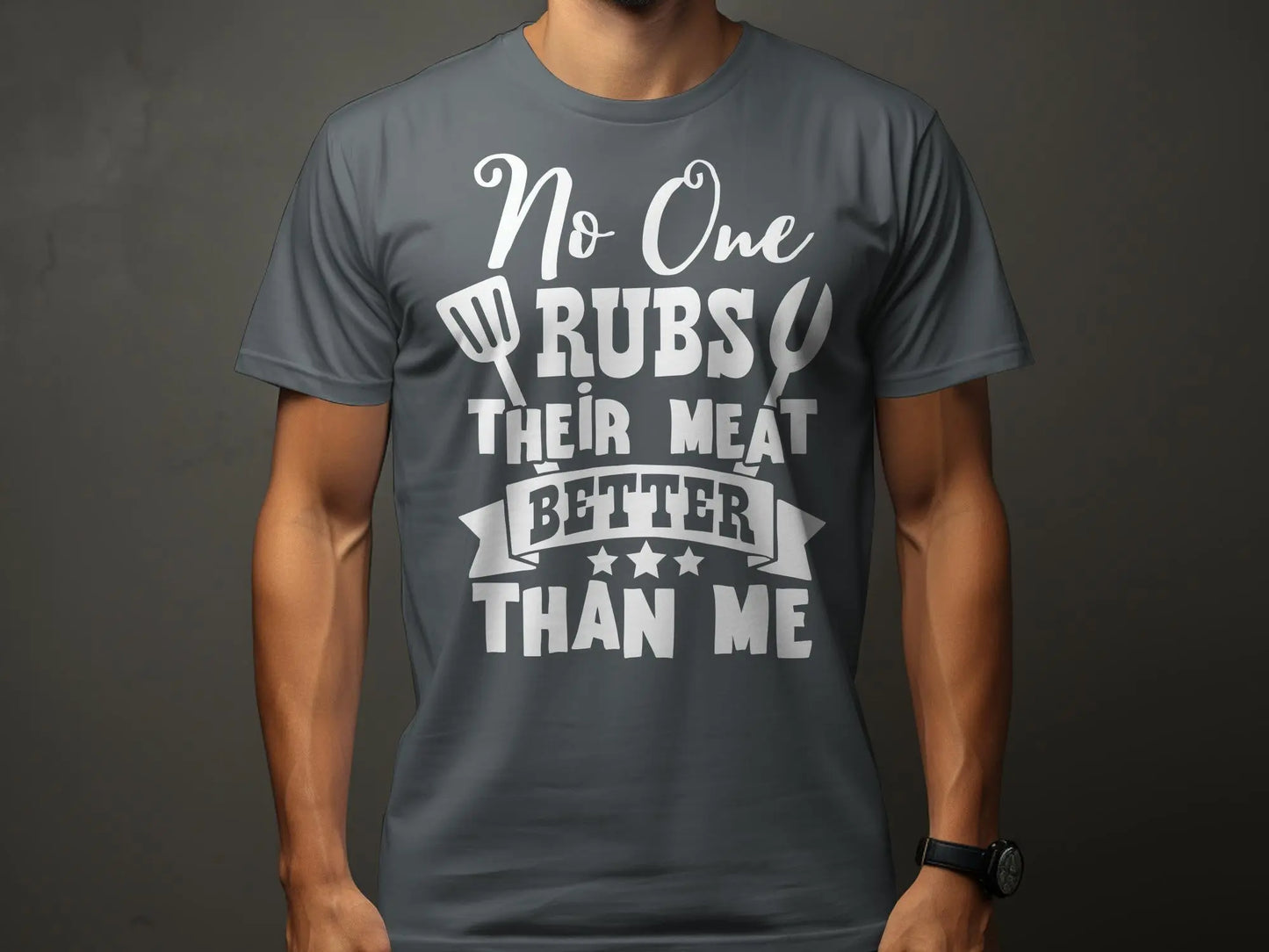 No One Rubs Better Than Me high-quality BBQ outdoor cooking tee-shirt - Creations Unlimited