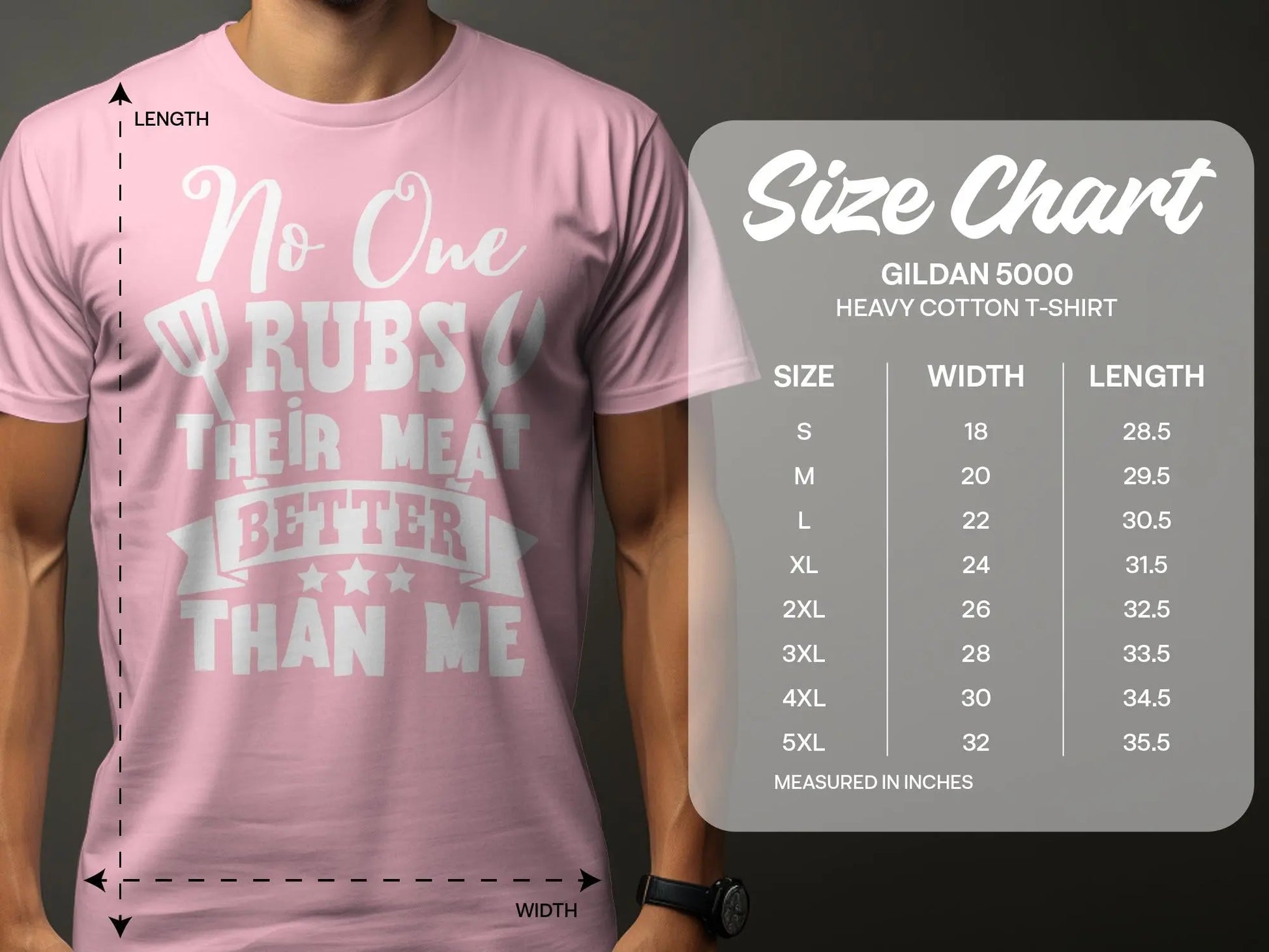 No One Rubs Better Than Me high-quality BBQ outdoor cooking tee-shirt - Creations Unlimited