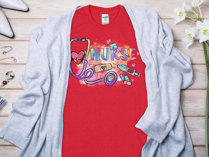 Nurse, New Future Nurse Gift Idea, Nursing School Student Grad, RN LPN, Nurse Life, Funny Nurse Quality Gildan Tee Support a Nurse - Creations Unlimited