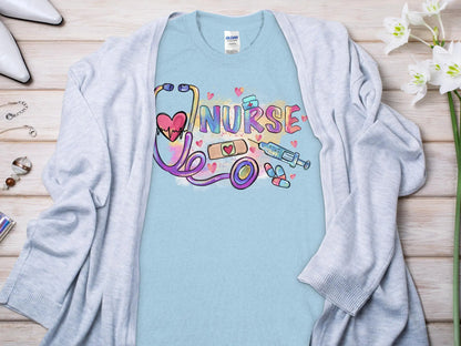 Nurse, New Future Nurse Gift Idea, Nursing School Student Grad, RN LPN, Nurse Life, Funny Nurse Quality Gildan Tee Support a Nurse - Creations Unlimited