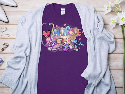 Nurse, New Future Nurse Gift Idea, Nursing School Student Grad, RN LPN, Nurse Life, Funny Nurse Quality Gildan Tee Support a Nurse - Creations Unlimited