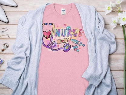 Nurse, New Future Nurse Gift Idea, Nursing School Student Grad, RN LPN, Nurse Life, Funny Nurse Quality Gildan Tee Support a Nurse - Creations Unlimited