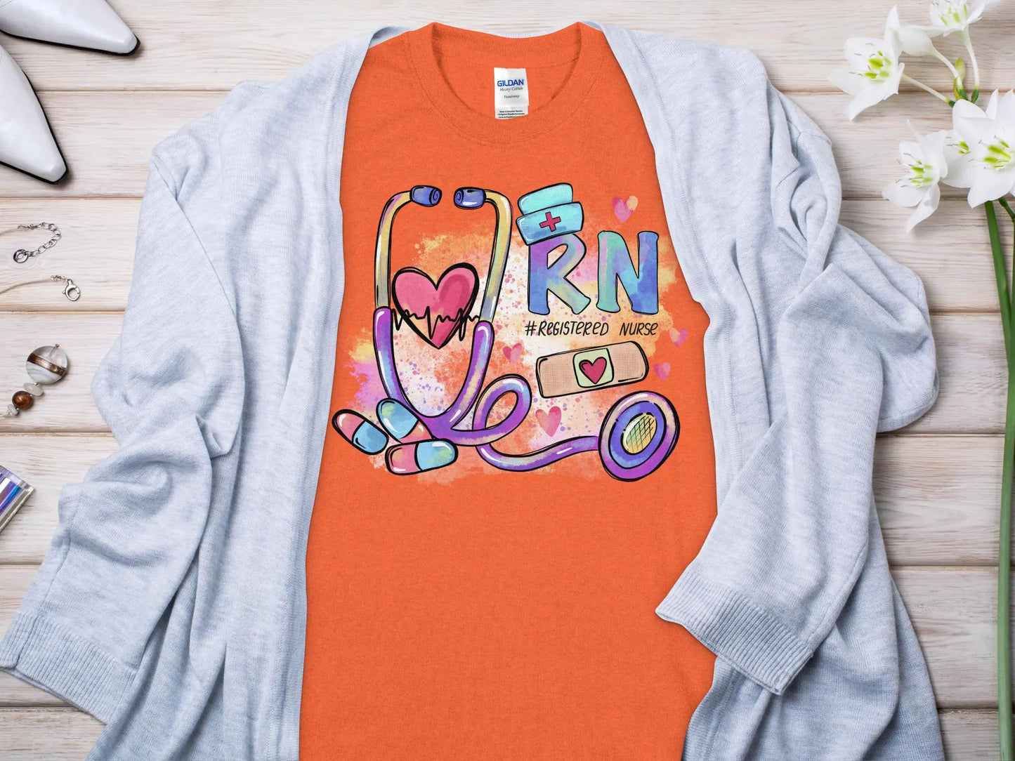 Nurse, New Future Nurse Gift Idea, Nursing School Student Grad, RN LPN, Nurse Life, Funny Nurse Quality Gildan Tee Support a Nurse - Creations Unlimited