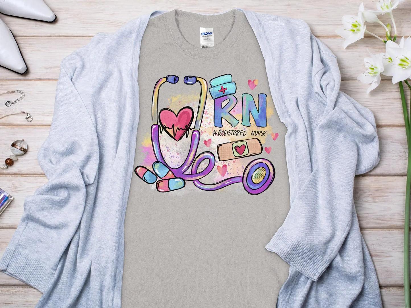 Nurse, New Future Nurse Gift Idea, Nursing School Student Grad, RN LPN, Nurse Life, Funny Nurse Quality Gildan Tee Support a Nurse - Creations Unlimited