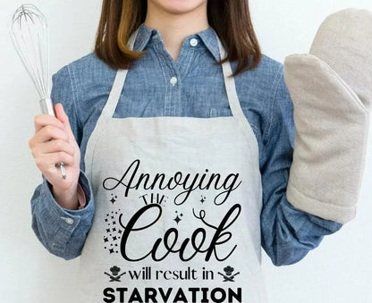 Outdoor Cooking - BBQ Apron - Cooking Gift for Men and Women - Funny Apron for Dad - Grilling Apron - BBQ Accessories - BBQ Tool Set - Best Apron for Grill Masters (Annoying The Cook) Generic