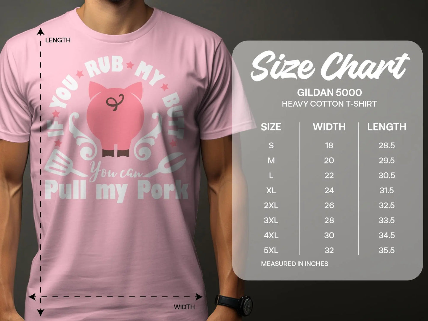 Rub My Butt high-quality BBQ outdoor cooking tee-shirt - Creations Unlimited