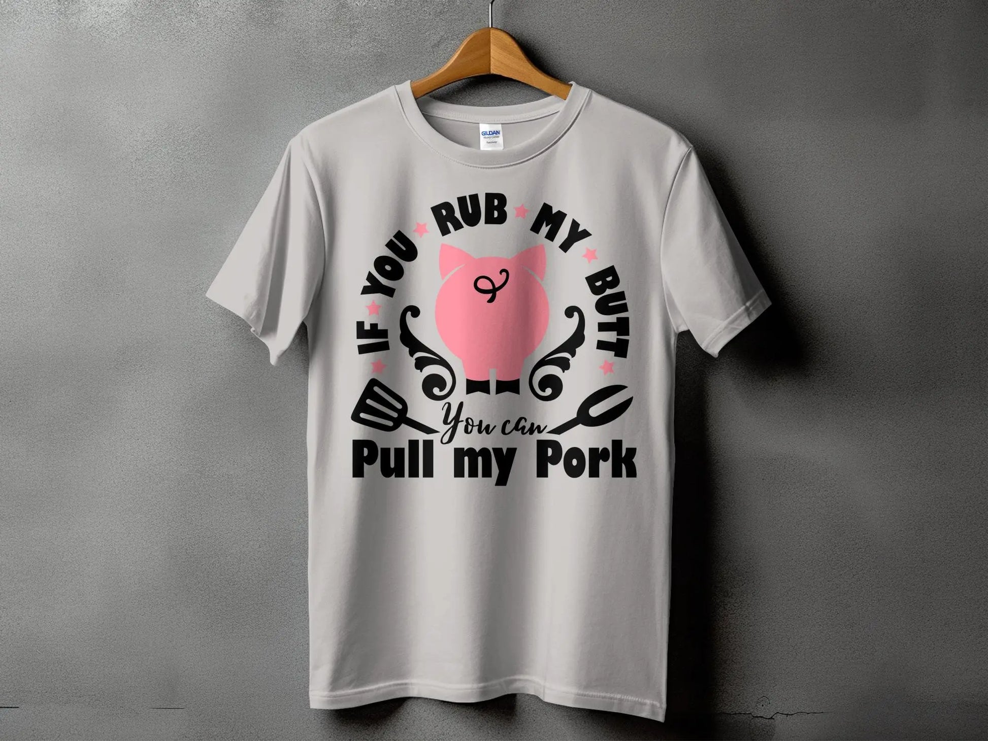 Rub My Butt high-quality BBQ outdoor cooking tee-shirt - Creations Unlimited