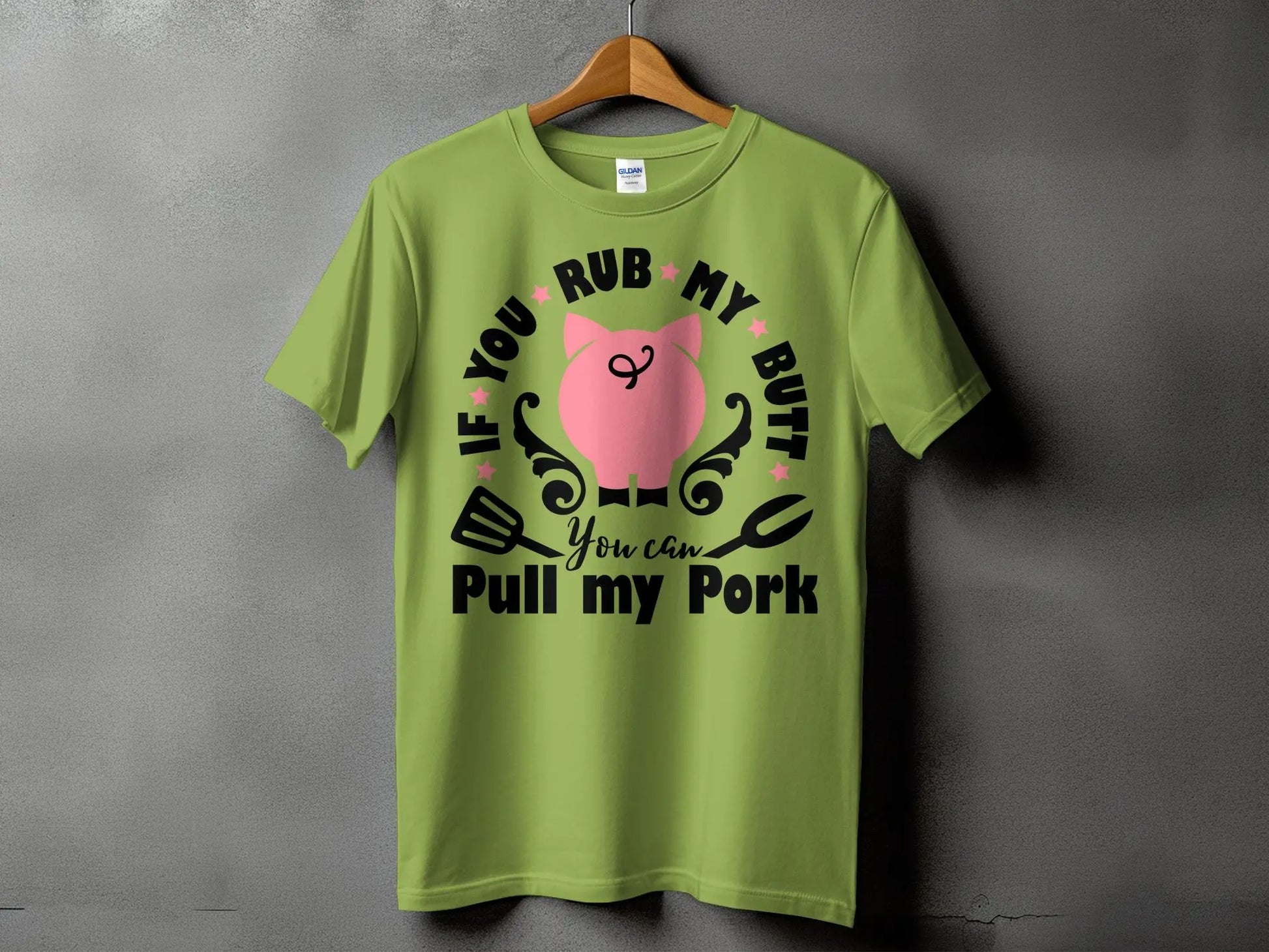Rub My Butt high-quality BBQ outdoor cooking tee-shirt - Creations Unlimited